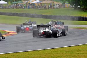 Dean Stoneman, André Negrão, Ed Jones, Santiago Urrutia and Kyle Kaiser, all in Dallara IL-15s.