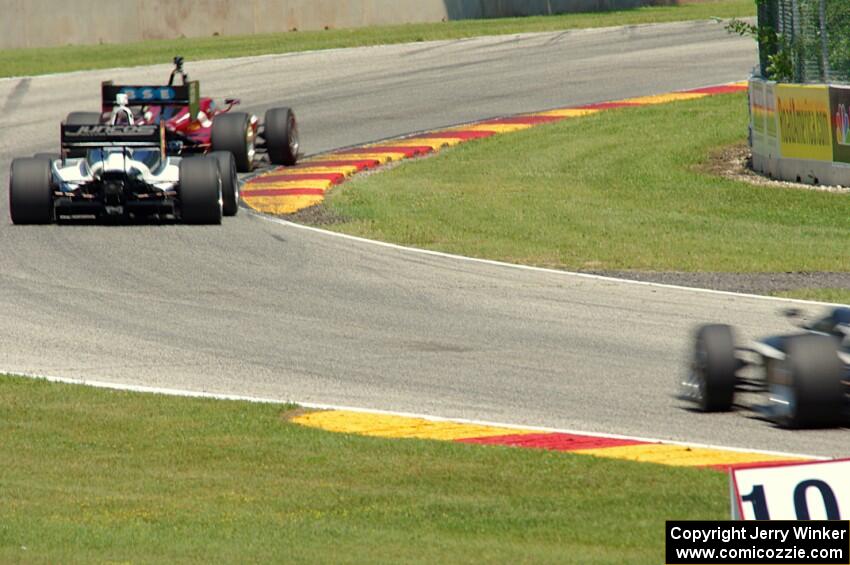 Santiago Urrutia and Kyle Kaiser, both in Dallara IL-15s.