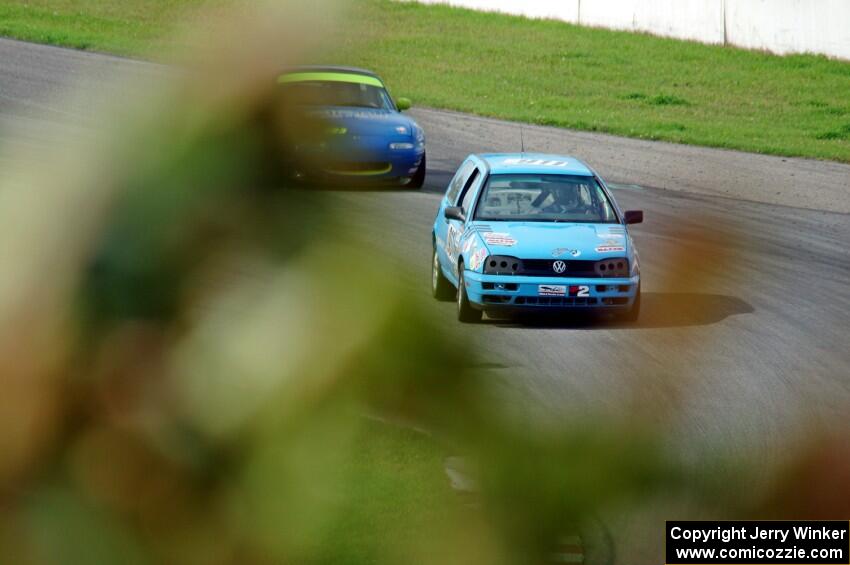 Blue Sky Racing VW Golf and 50 Shades of Blue Mazda Miata