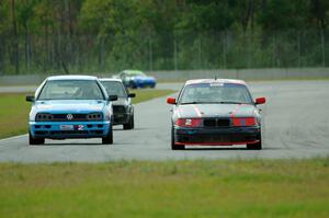 North Loop Motorsports BMW 323is, Blue Sky Racing VW Golf and Team Endurance BMW 325is