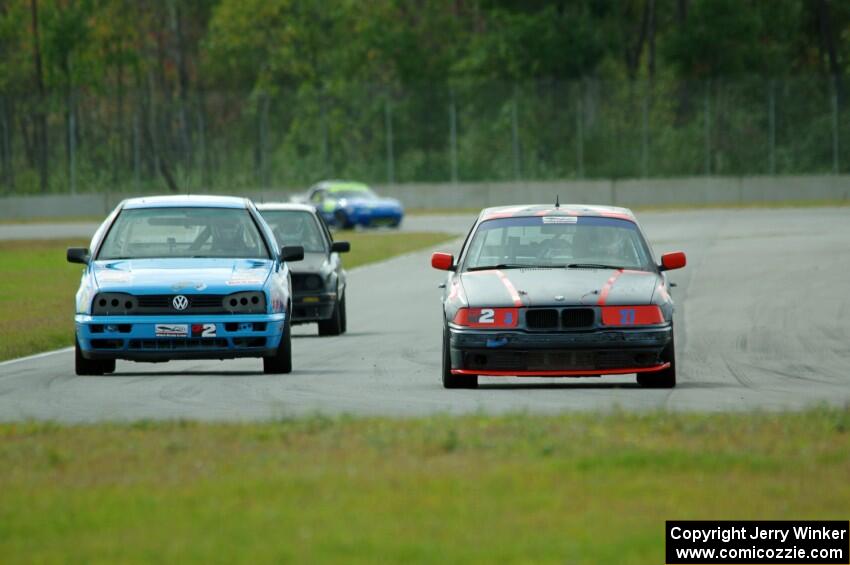 North Loop Motorsports BMW 323is, Blue Sky Racing VW Golf and Team Endurance BMW 325is