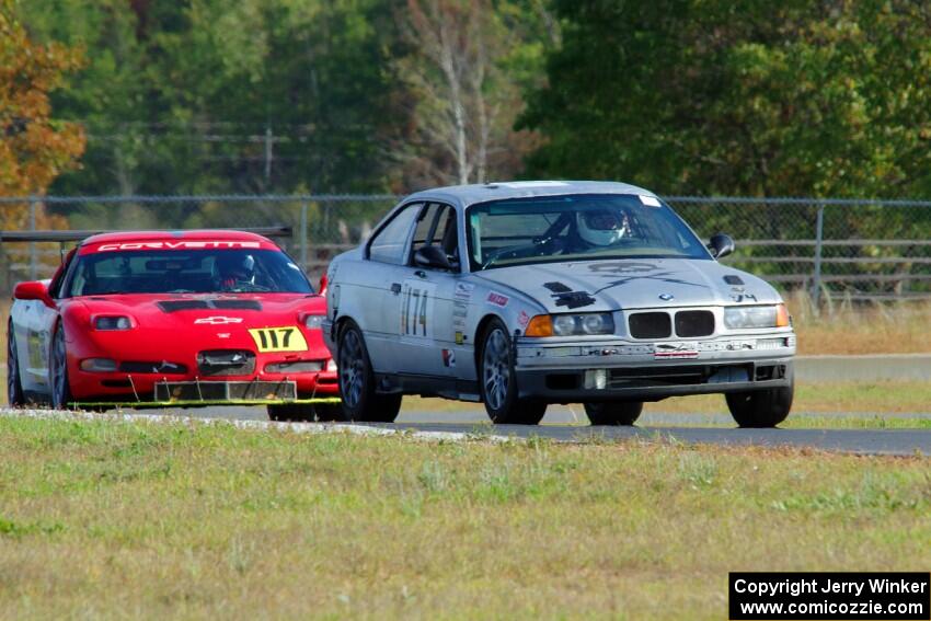 Beat the Devil Racing BMW 325is and Braunschweig Chevy Corvette