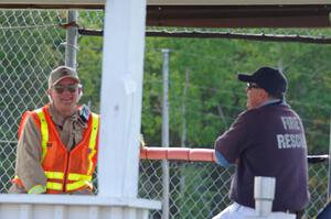 Paul Ahles and Dale Hammons working the station at corner 6.