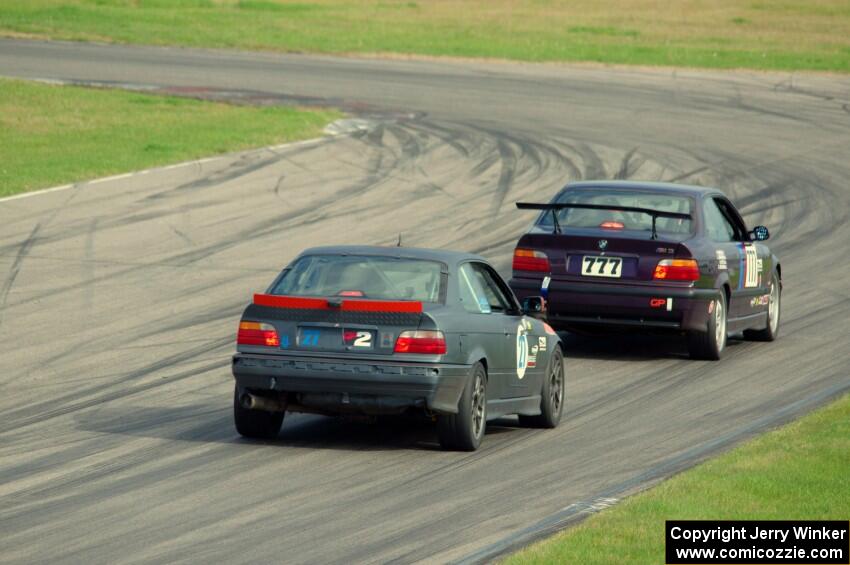 Gopher Broke Racing BMW M3 and North Loop Motorsports BMW 323is