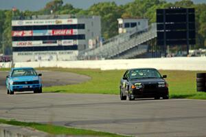 Noobman Racing BMW 325is and Blue Sky Racing VW Golf