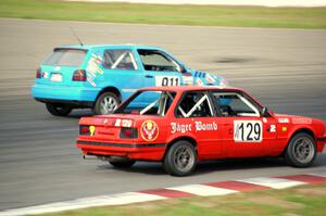 E30 Bombers BMW 325i and Blue Sky Racing VW Golf