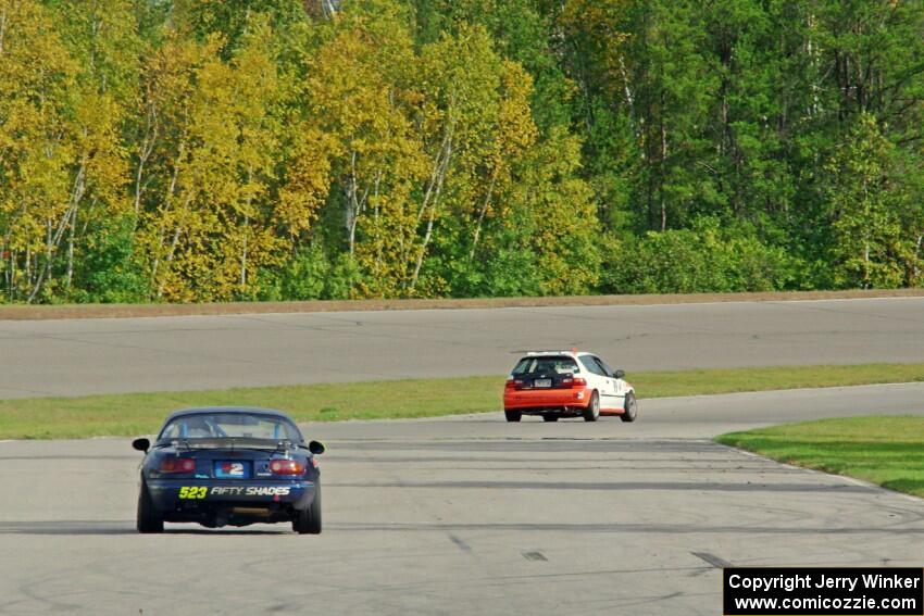 Flatline Performance Honda Civic and 50 Shades of Blue Mazda Miata