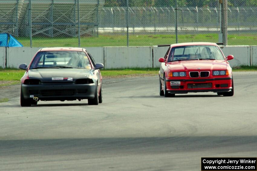 Fujin Racing Honda Civic and In the Red 1 BMW M3