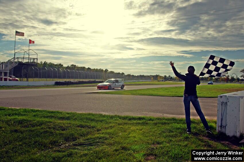 Flatline Performance Honda Civic takes the checkered flag.