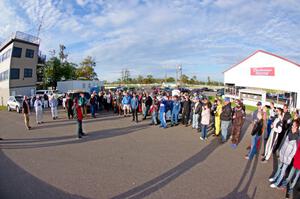 The post-race awards ceremony.