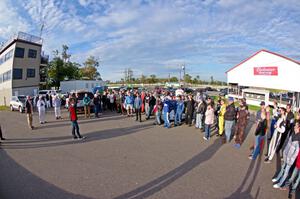 The post-race awards ceremony.