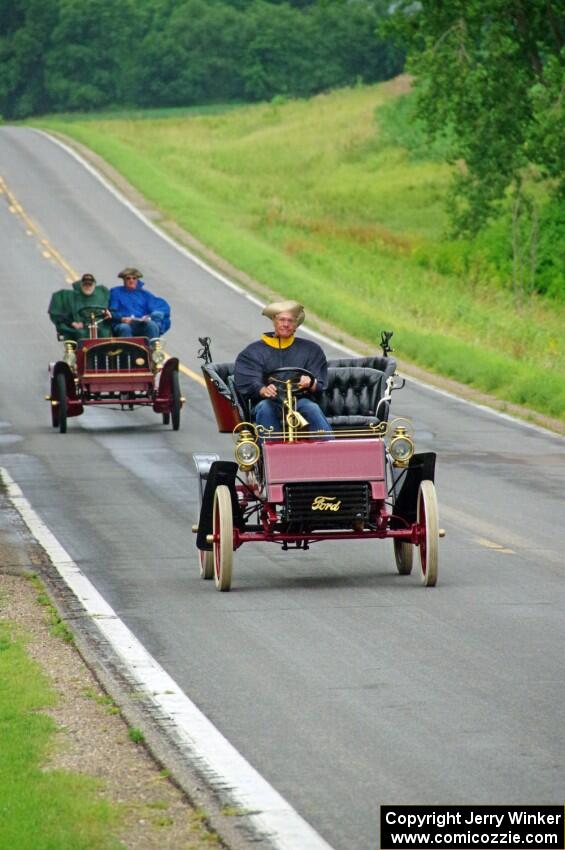 Rick Lindner's 1903 Ford and Jeff Hasslen's 1904 Franklin