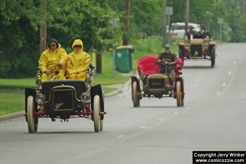 Brian Heyd's 1908 Cadillac, Bruce van Sloun's 1904 Autocar Type VIII and Rob Heyen's 1907 Ford