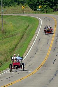 Rick Lindner's 1903 Ford and Jeff Berdass' 1908 Moon