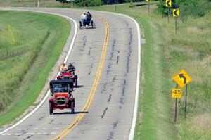 Jeff Schreiner's 1908 Maxwell, and John Dolan's 1903 Oldsmobile