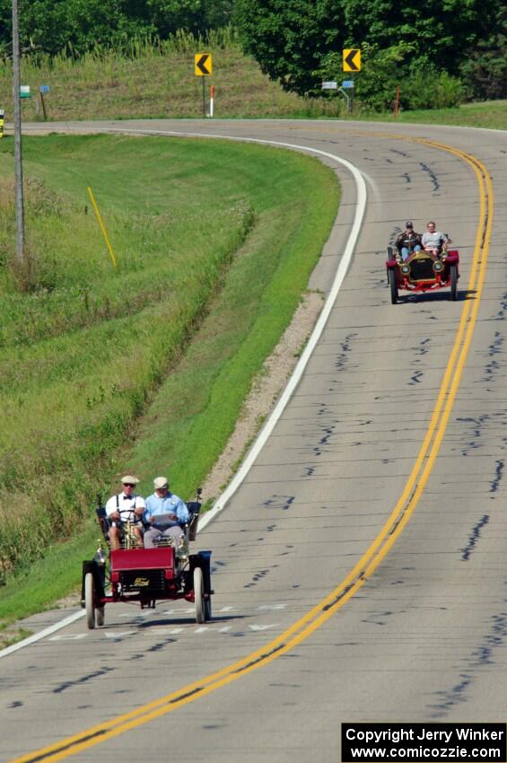 Rick Lindner's 1903 Ford and Jeff Berdass' 1908 Moon