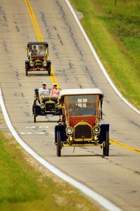 Steve Meixner's 1910 Buick, Dave Mickelson's 1911 Maxwell and John Pole's 1910 Buick