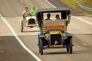 Jeffrey Kelly's 1907 Ford and Ron Gardas, Jr.'s 1908 Buick