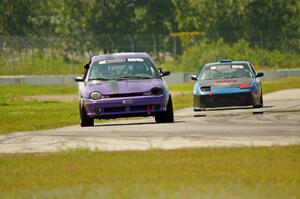 Plum Crazy Plymouth Neon and Sons of Irony Motorsports Nissan 240SX