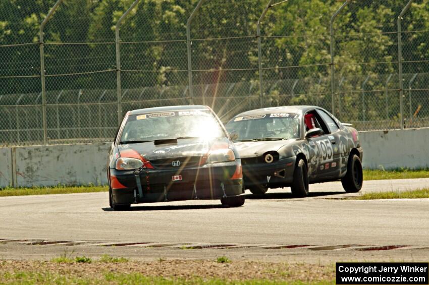 8 Ball Racing Honda Civic and Gangsters of Love Dodge Neon