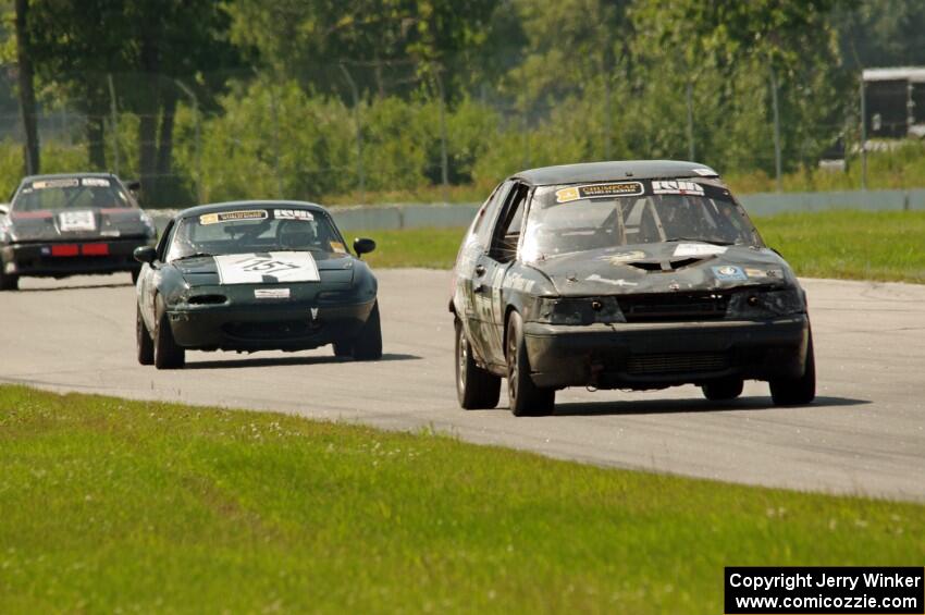 rbankracing.com SAAB 9-3, Transcendental Racing Mazda Miata and Lunatic Fringe Toyota Supra