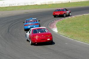 Dead Pedal Racing Maserati Biturbo, Sons of Irony Motorsports Nissan 240SX and Nine Four Motorsports Lexus SC300