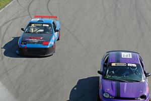 Plum Crazy Plymouth Neon and Sons of Irony Motorsports Nissan 240SX