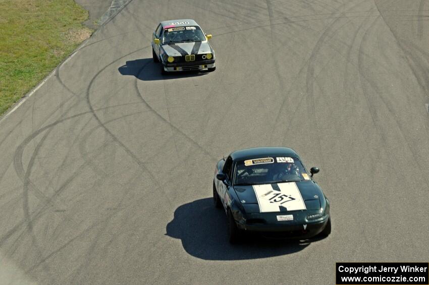 Transcendental Racing Mazda Miata and Junk in the Trunk BMW 325i
