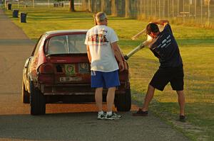 rbankracing.com SAAB 9-3 gets refueled after Saturday's race.