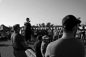 Sunday morning's drivers meeting.
