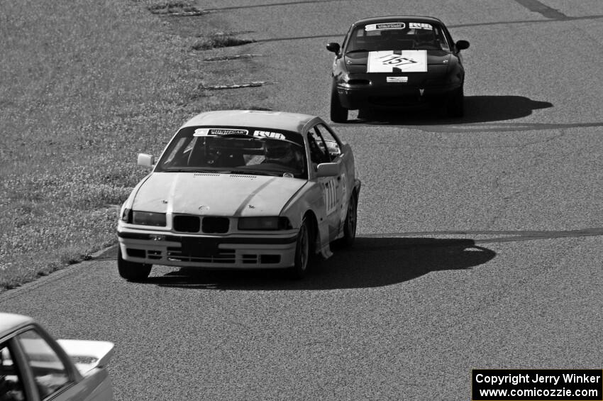 Agent P's Aqua Velvet 3-Series BMW 325 and Transcendental Racing Mazda Miata