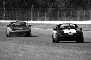 Transcendental Racing Mazda Miata and Sons of Irony Motorsports Nissan 240SX