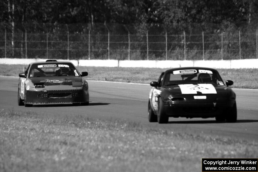 Transcendental Racing Mazda Miata and Sons of Irony Motorsports Nissan 240SX