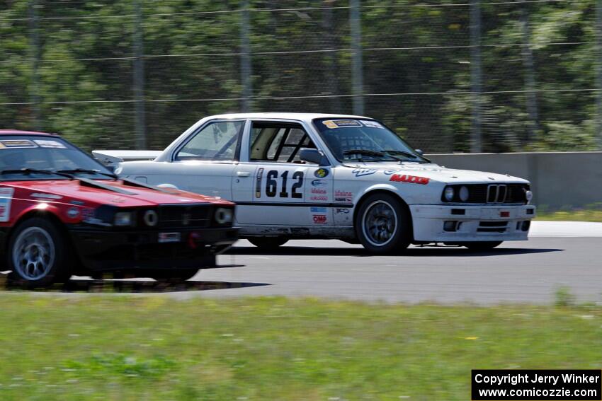 Dead Pedal Racing Maserati Biturbo passes Alt Deutsche Autowerks BMW 325e