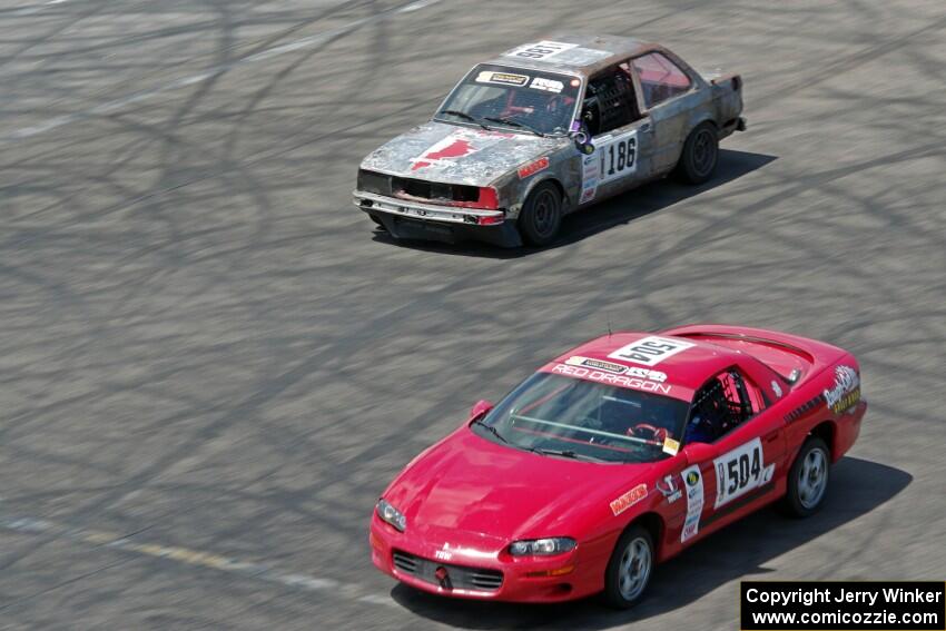 Blue Bayou Chevy Camaro and Crank Yankers Racing BMW 325i