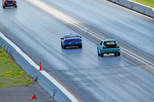 Sons of Irony Motorsports Nissan 240SX and Agent P's Aqua Velvet 3-Series BMW 325