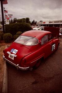 Erik Carlsson and Stuart Turner drove this SAAB 96 to win the 1960 RAC Rally in Great Britain.