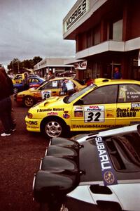 Subarus on display at Rallyfest.