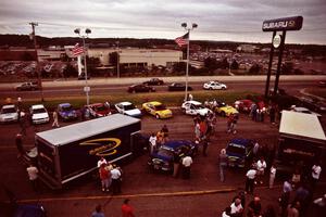 An overall view of Rallyfest from atop Morrie's Subaru.