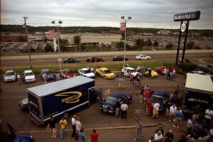 An overall view of Rallyfest from atop Morrie's Subaru.