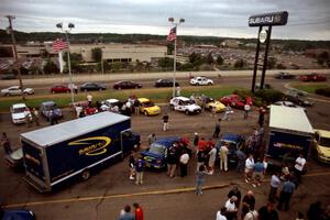 An overall view of Rallyfest from atop Morrie's Subaru.