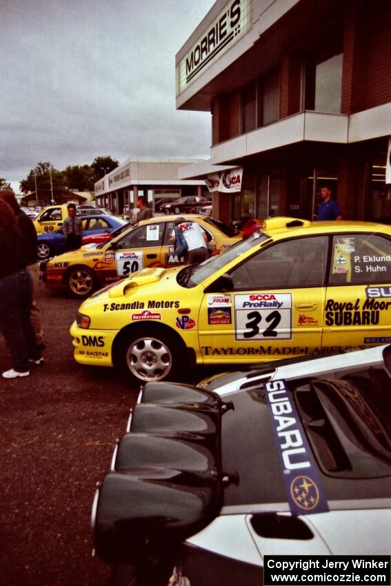 Subarus on display at Rallyfest.