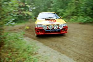 Steve Gingras / Bill Westrick Subaru Impreza 2.5RS comes out of a 90-right on SS2 (Stump Lake).