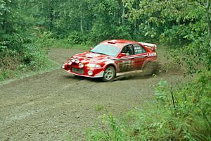 Rhys Millen / Josh Jacquot Mitsubishi Lancer Evo 6.5 comes out of a 90-right on SS2 (Stump Lake).