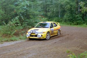 John Drislane / Declan Hegarty Mitsubishi Lancer Evo IV comes out of a 90-right on SS2 (Stump Lake).