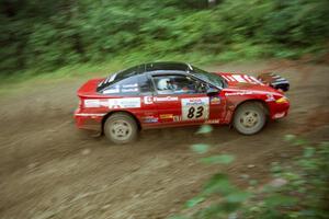 Mark Utecht / Brenda Lewis Mitsubishi Eclipse GSX comes out of a 90-right on SS2 (Stump Lake).