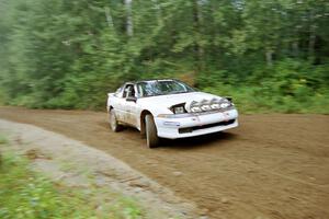 Chris Czyzio / Eric Carlson Mitsubishi Eclipse GSX comes into a 90-right on SS2 (Stump Lake).