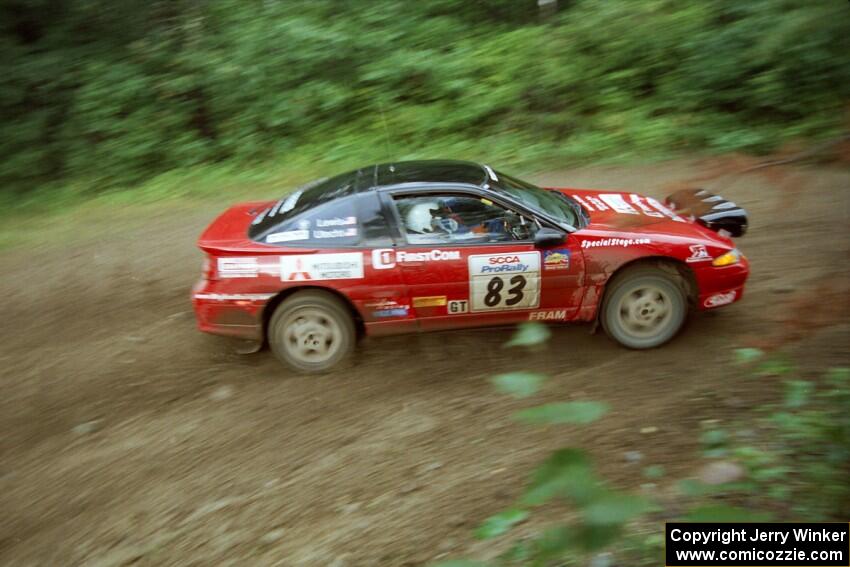 Mark Utecht / Brenda Lewis Mitsubishi Eclipse GSX comes out of a 90-right on SS2 (Stump Lake).