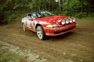 Shane Mitchell / Paul Donnelly Eagle Talon at a 90-right on SS2 (Stump Lake).