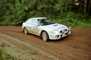 Nat T-Stow / Amity Trowbridge Subaru WRX on SS2 (Stump Lake).